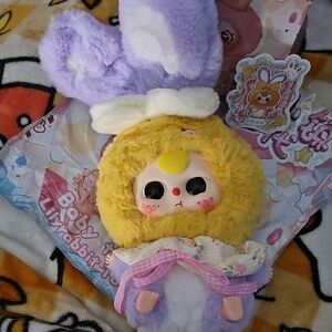 Baby 3 Lilyrabbit Town Orange And Purple With Scrunchie Hair Ties